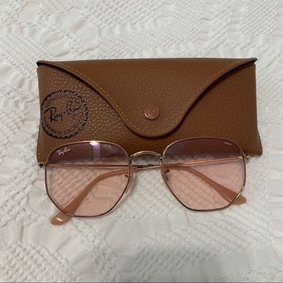 ray ban hexagonal evolve pink